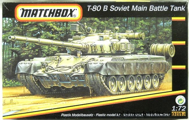 Matchbox 1/76 T-80B Soviet Main Battle Tank - (T80) - USSR 10th Tank Guards Division In East German 1988, 40183 plastic model kit